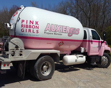 Image of Auxier Gas Pink Ribbon Girls tank
