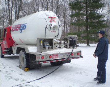 Image of propane refill truck